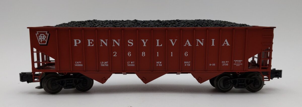Weaver O Scale Pennsylvania Railroad 3 Bay Coal Car Hopper #268116 LN/Box