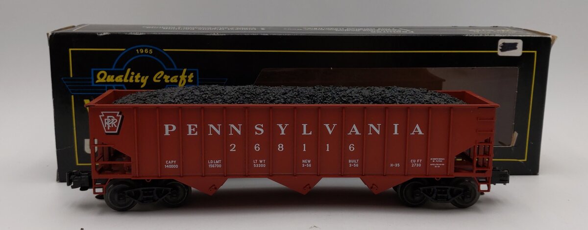 Weaver O Scale Pennsylvania Railroad 3 Bay Coal Car Hopper #268116 LN/Box