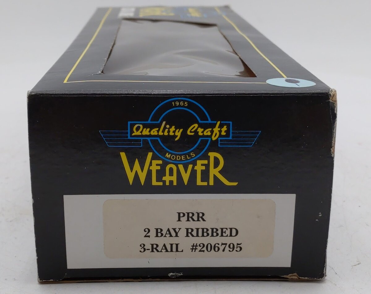 Weaver 206795 O Gauge Pennsylvania Railroad 2 Bay Ribbed Hopper (3-Rail) EX/Box