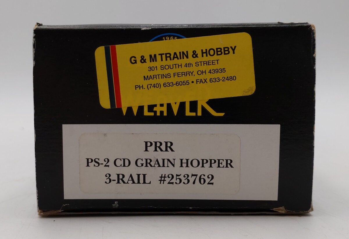 Weaver 253762 O Gauge Pennsylvania Railroad PS-2 CD Grain Hopper (3-Rail) LN/Box