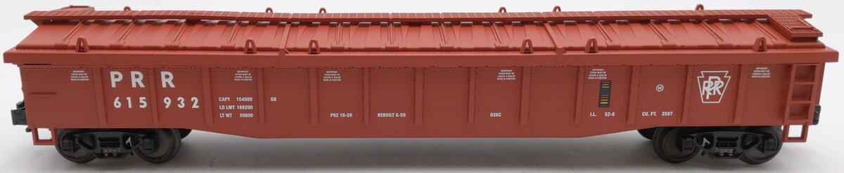 MTH 20-98015 O Gauge PRR Covered Gondola #615932 LN/Box
