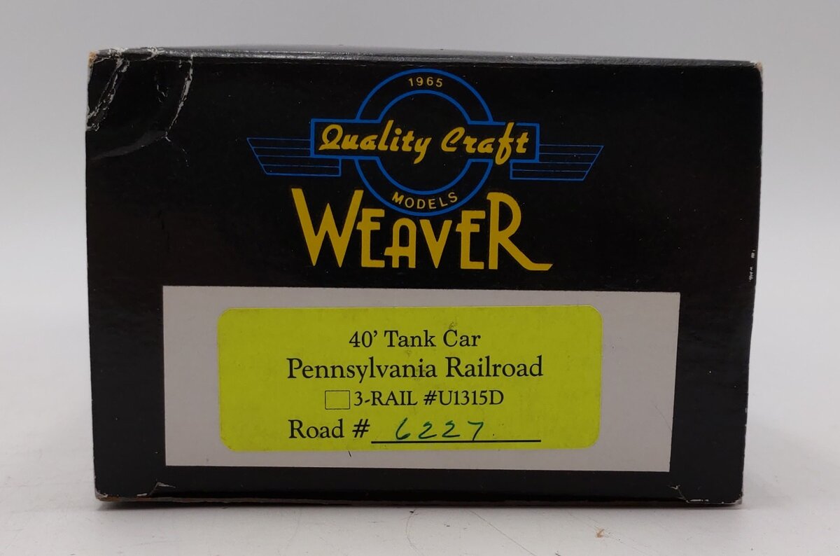 Weaver U1315-6227 PRR Tank Car 3-Rail EX/Box