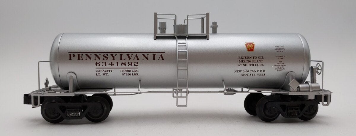 K-Line K6341-1892 O Gauge Pennsylvania Single Dome Aluminum Tank Car #6341892 LN/Box