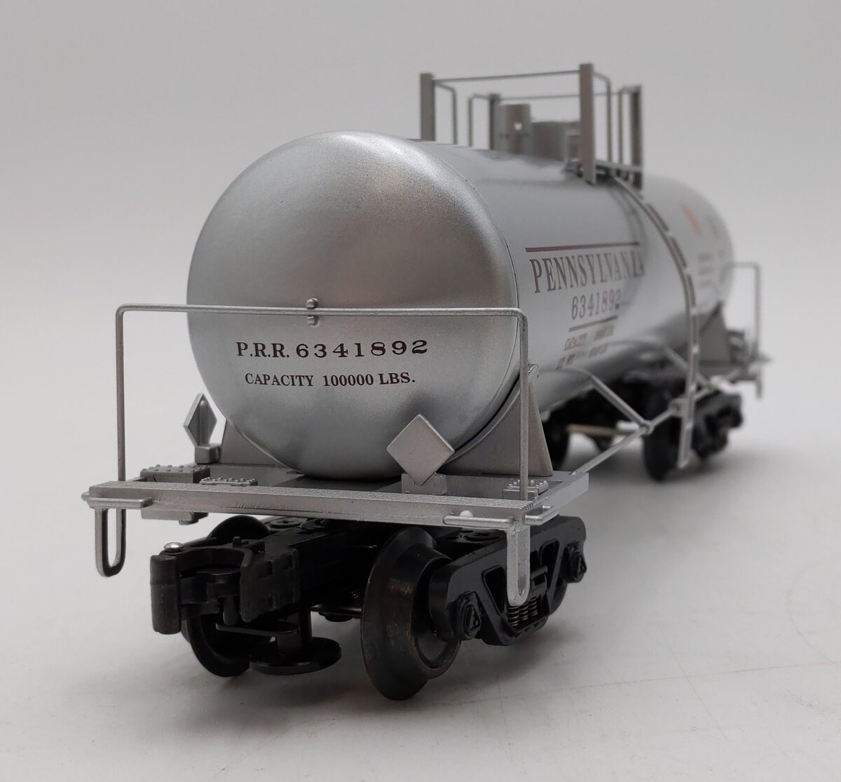 K-Line K6341-1892 O Gauge Pennsylvania Single Dome Aluminum Tank Car #6341892 LN/Box