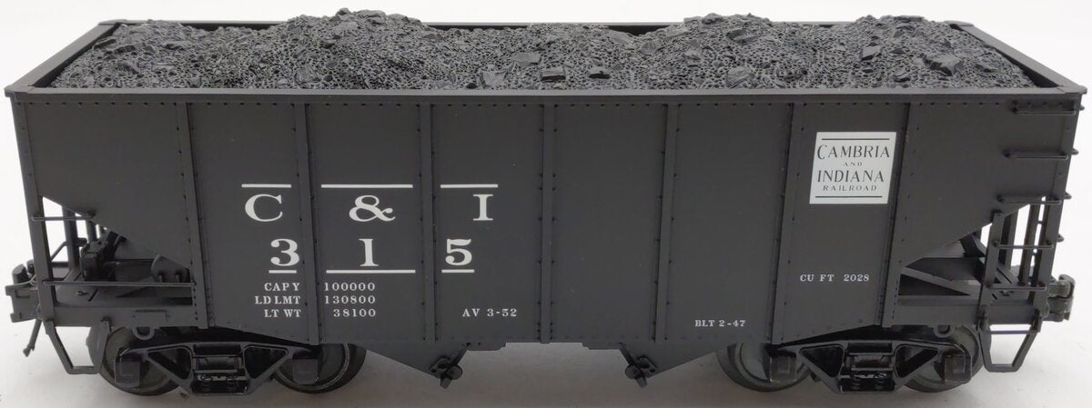 Atlas 6772-1 O Gauge Cambria & Indiana 55 Ton Fishbelly Hopper Car #315 (3 Rail) EX/Box