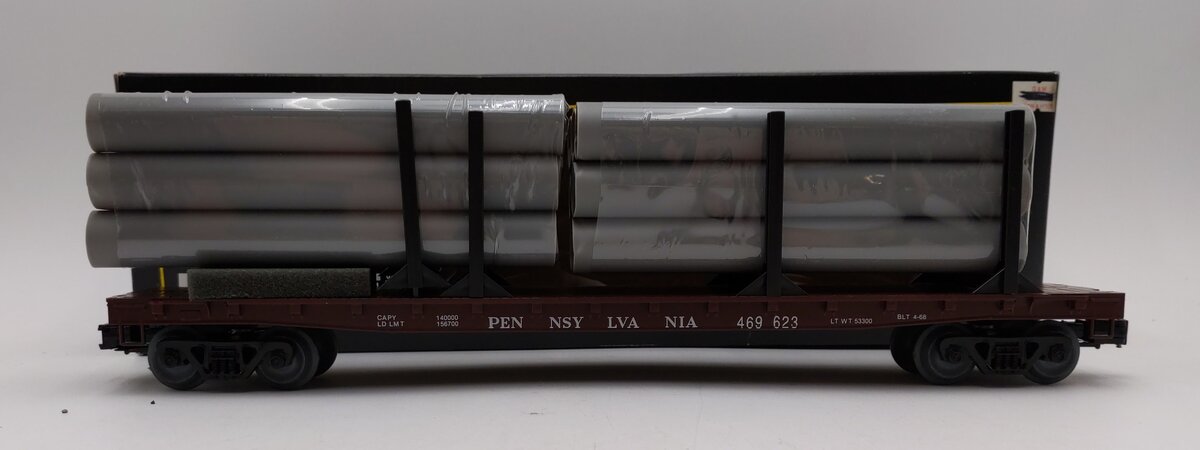 Weaver O Scale 469623 PRR Flatcar w/Pipe Load LN/Box