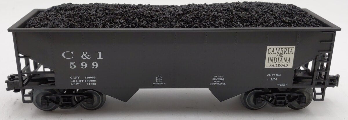 Weaver 599 O Gauge Cambria & Indiana 2 Bay Offset Ore Car LN/Box