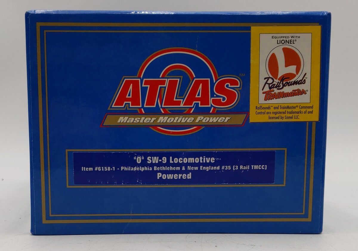 Atlas 6158-1 O Gauge SW-9 Locomotive PBNE Powered #35 TMCC EX/Box