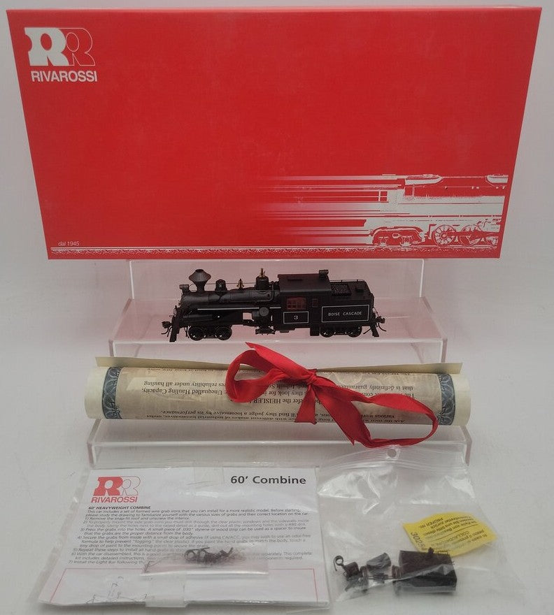 Rivarossi R5477 HO Scale Boise Cascade 2 Truck Heisler Locomotive #3 EX/Box