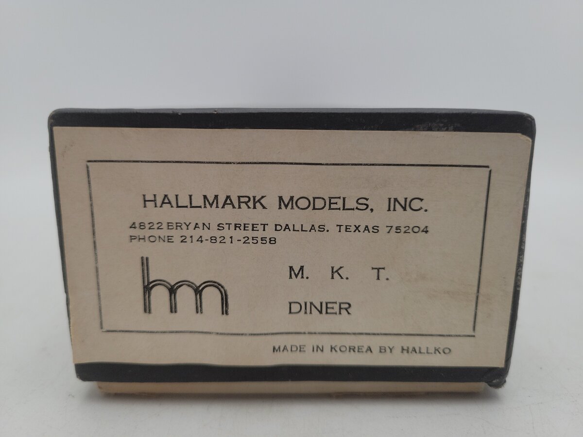 Hallmark Models BRASS HO Scale M.K.T. Diner Car - CUSTOM/Box