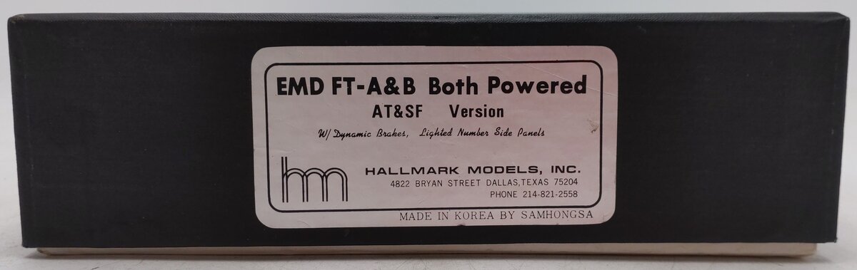 Hallmark Models HO BRASS Santa Fe EMD FT A&B Diesel Locomotive Set - Painted/Box