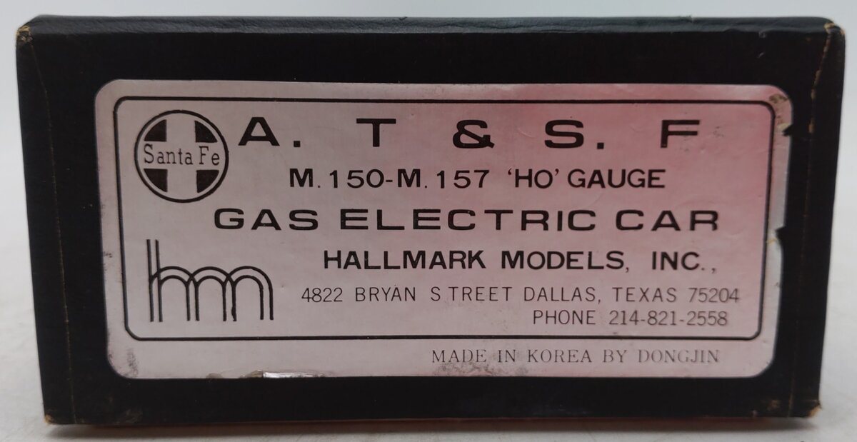 Hallmark Models HO Scale Brass Santa Fe M-160 Doodlebug EX/Box