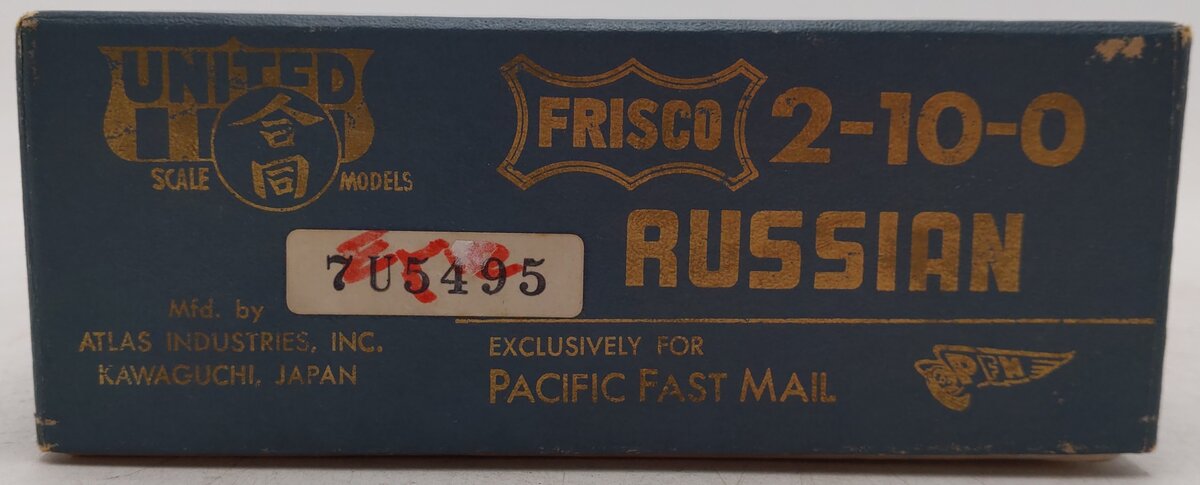 United Models/PFM HO BRASS Frisco 2-10-0 Russian Steam Locomotive & Tender/Box