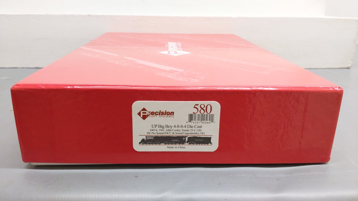 Precision Craft Models 580 HO Scale UP Big Boy Steam Loco & Tender #4014 EX/Box