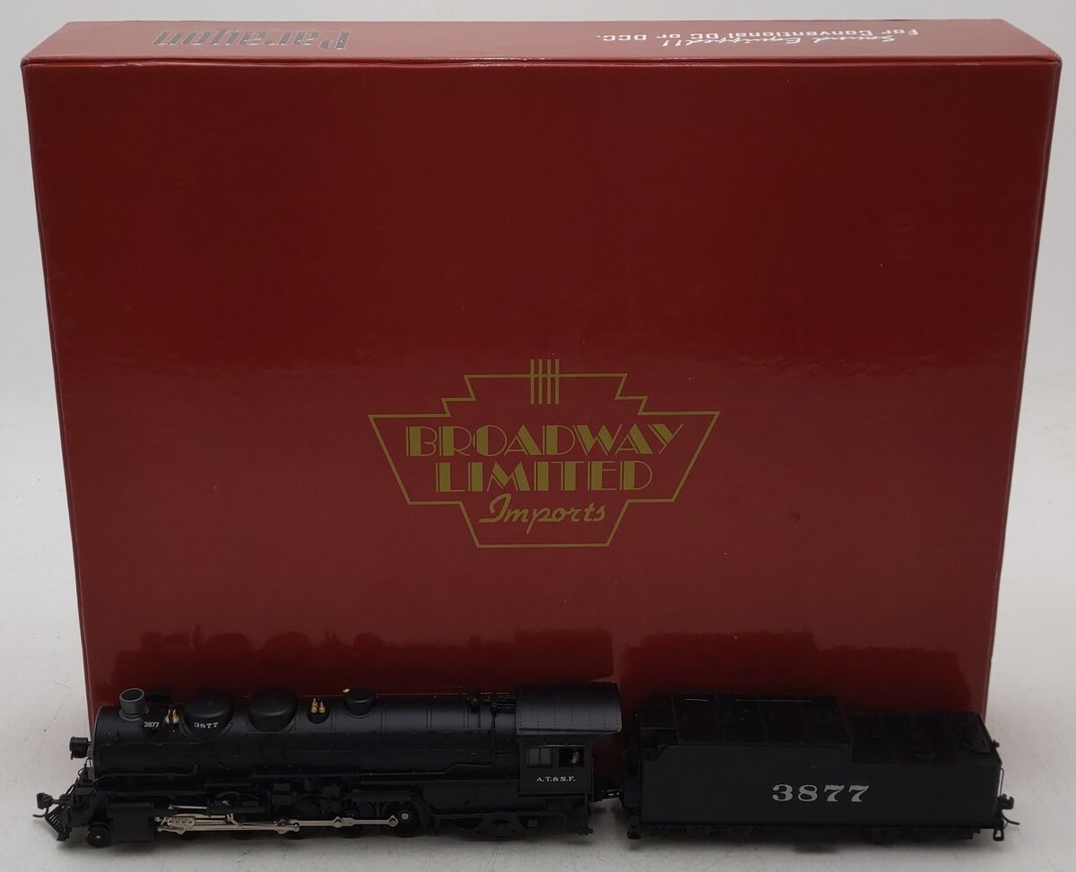 Broadway Limited 81 HO AT&SF 2-10-2 Steam Locomotive #3877 w/DCC & QSI Sound EX/Box