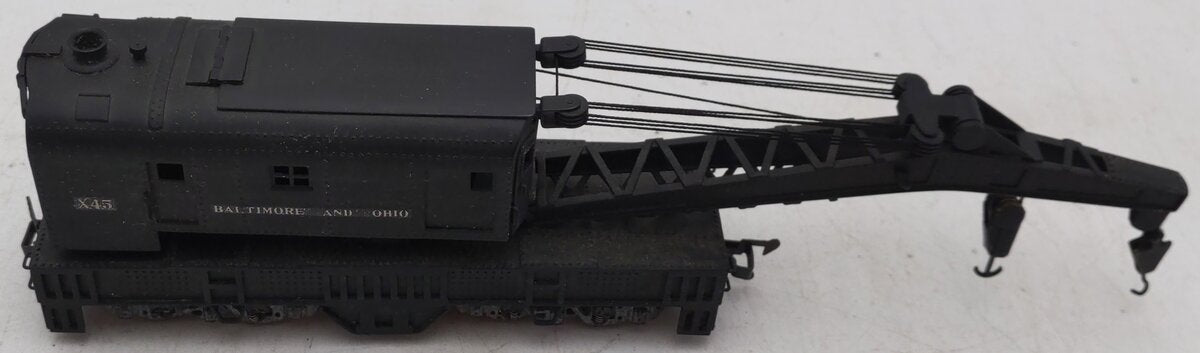 Tenshodo 116 HO Scale BRASS Baltimore & Ohio Wreck Crane #X45 EX/Box