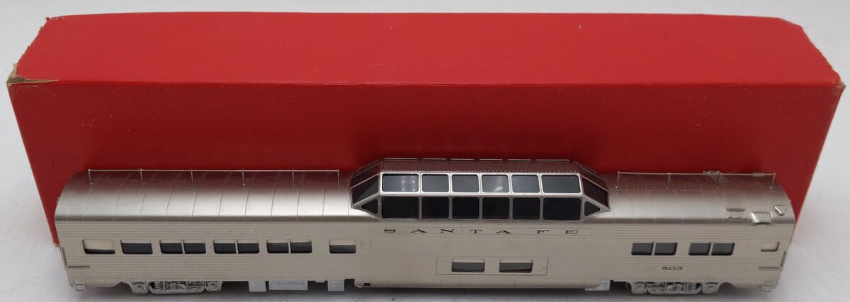 Lambert BRASS HO Nickel Plate Santa Fe Super Chief Dome Car #503 EX/Box