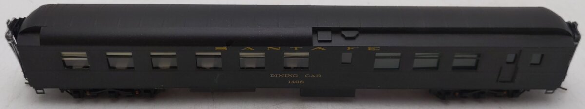 Lambert 1408 BRASS HO Scale Santa Fe Dining Passenger Car #1408 EX/Box