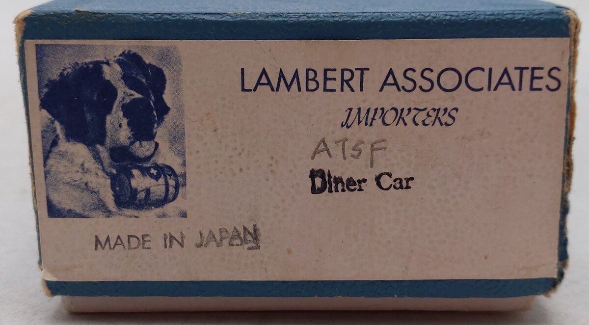 Lambert 1408 BRASS HO Scale Santa Fe Dining Passenger Car #1408 EX/Box