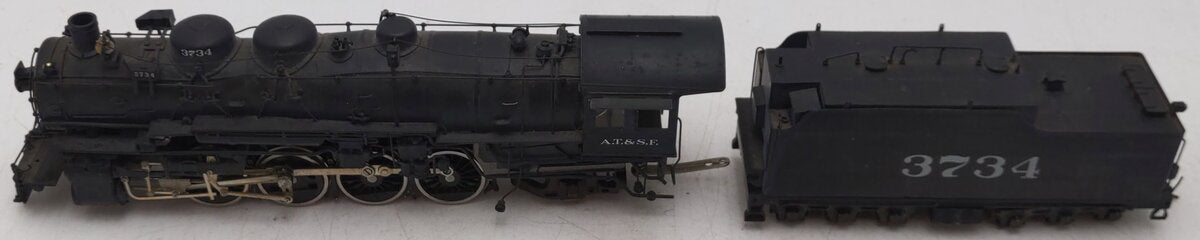 Sunset Models HO BRASS Santa Fe 4-8-2 3700 Class Steam Locomotive W/ Oil Tender EX/Box
