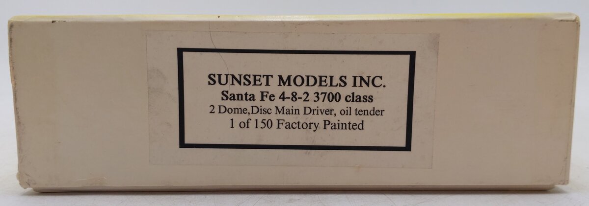 Sunset Models HO BRASS Santa Fe 4-8-2 3700 Class Steam Locomotive W/ Oil Tender EX/Box
