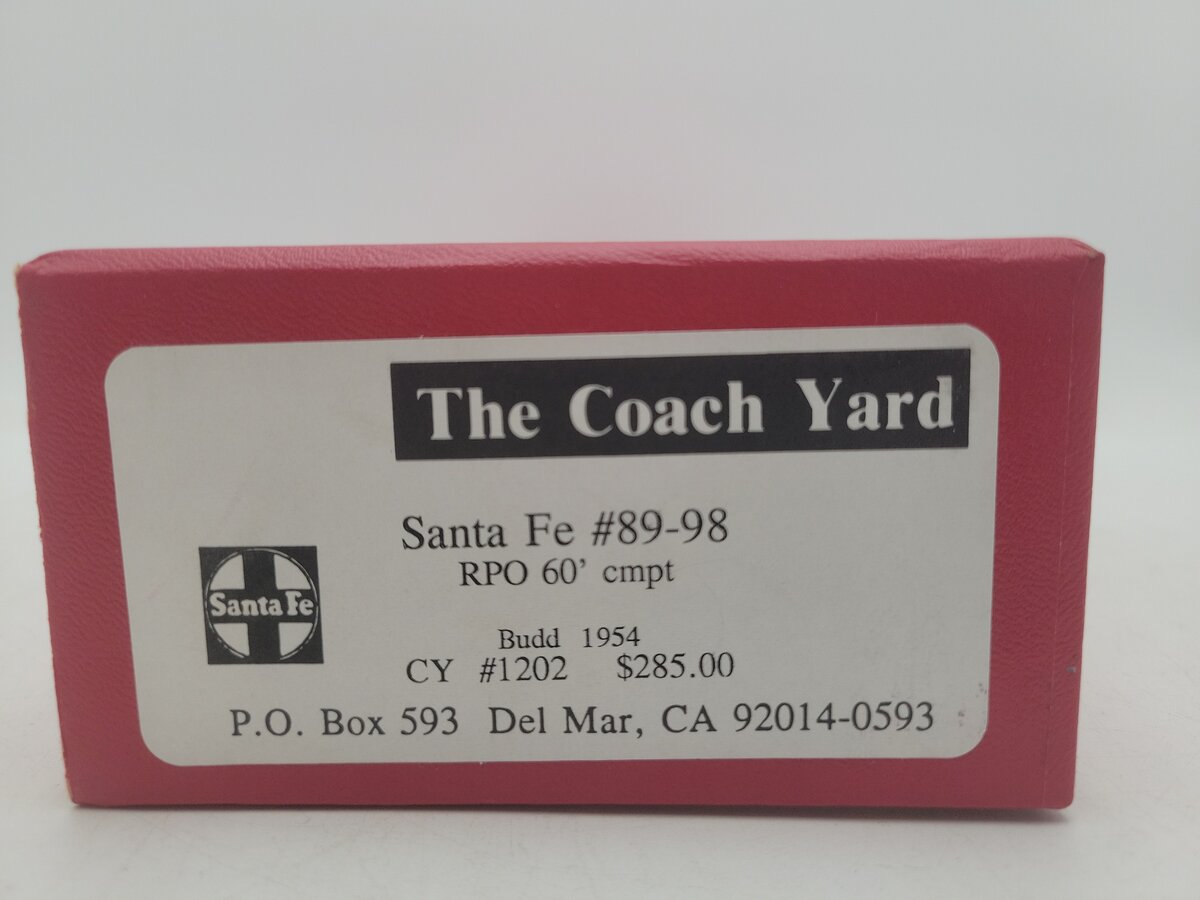 The Coach Yard 1202 HO BRASS Undecorated RPO 60' Budd Car EX/Box