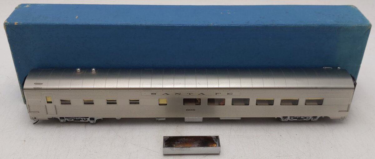 Lambert HO Scale Nickle-Plated BRASS Santa Fe Diner Car #606 VG/Box