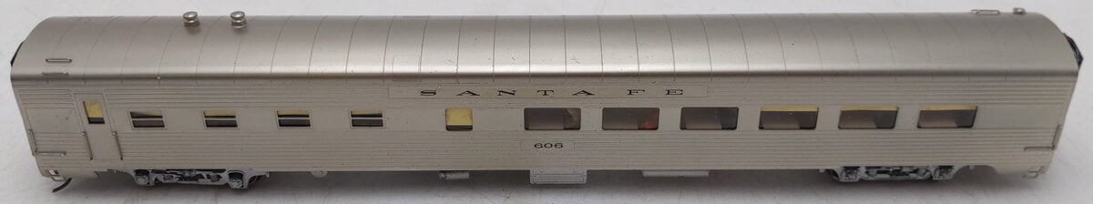 Lambert HO Scale Nickle-Plated BRASS Santa Fe Diner Car #606 VG/Box