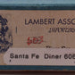 Lambert HO Scale Nickle-Plated BRASS Santa Fe Diner Car #606 VG/Box