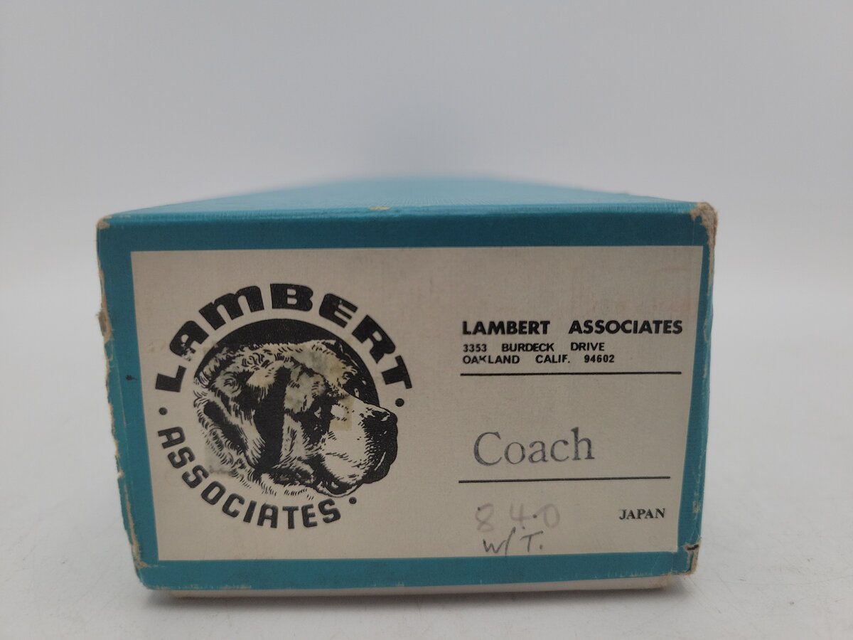 Lambert 840 HO BRASS Coach Passenger Car VG/Box