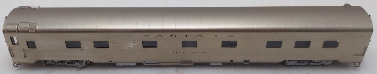 The Coach Yard 1222 BRASS HO Scale Santa Fe Blue Heron Sleeper Passenger Car VG/Box