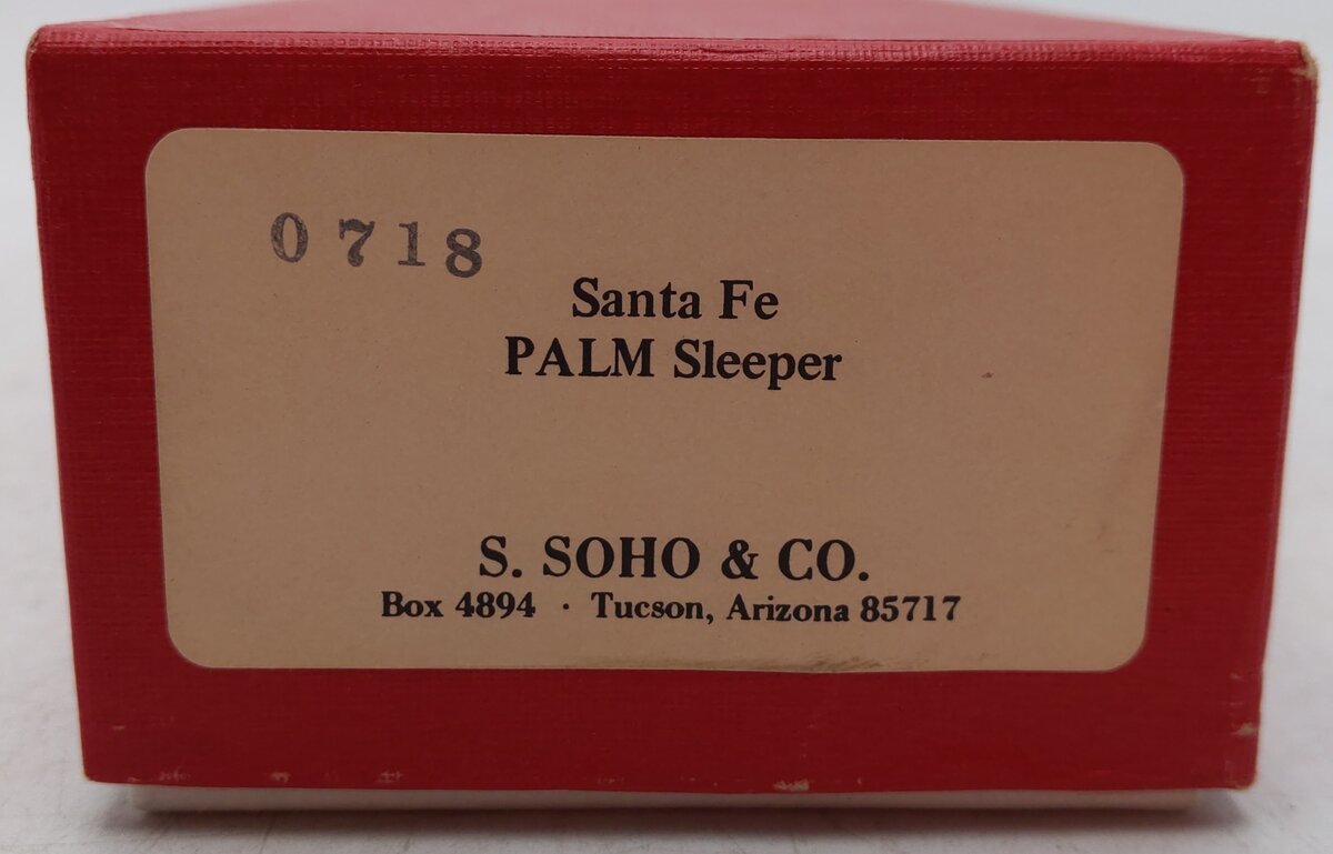 Soho 0718 HO Brass Santa Fe Palm Sleeper Passenger Car Unpainted EX/Box