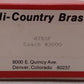 HI Country 3000 Brass HO Scale Custom Painted Santa Fe Coach #3345/Box