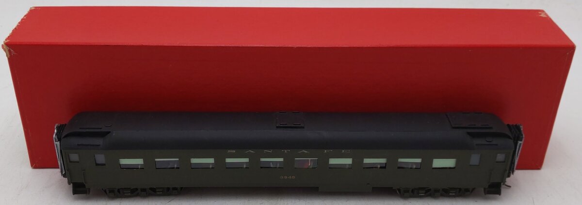HI Country 3000 Brass HO Scale Custom Painted Santa Fe Coach #3345/Box