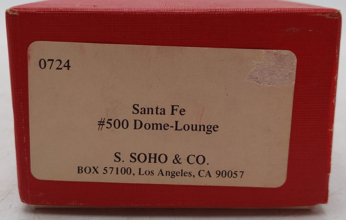 Soho 0724 HO Brass Santa Fe Dome Lounge Passenger Car #503 EX/Box