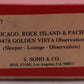 Soho 1107 BRASS HO Scale Rock Island Line Golden Vista Observation Car EX/Box
