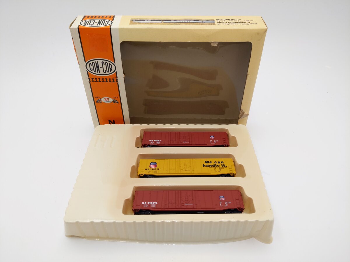 Con-Cor 0001-008973 N Union Pacific 50' Grain Door Boxcars (Pack of 3) NIB