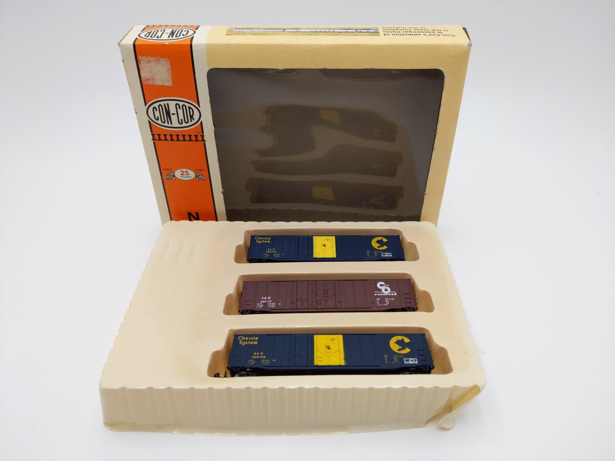 Con-Cor 0001-008972 N Scale Chesie System Grain Door 50' Boxcar 3pk NIB