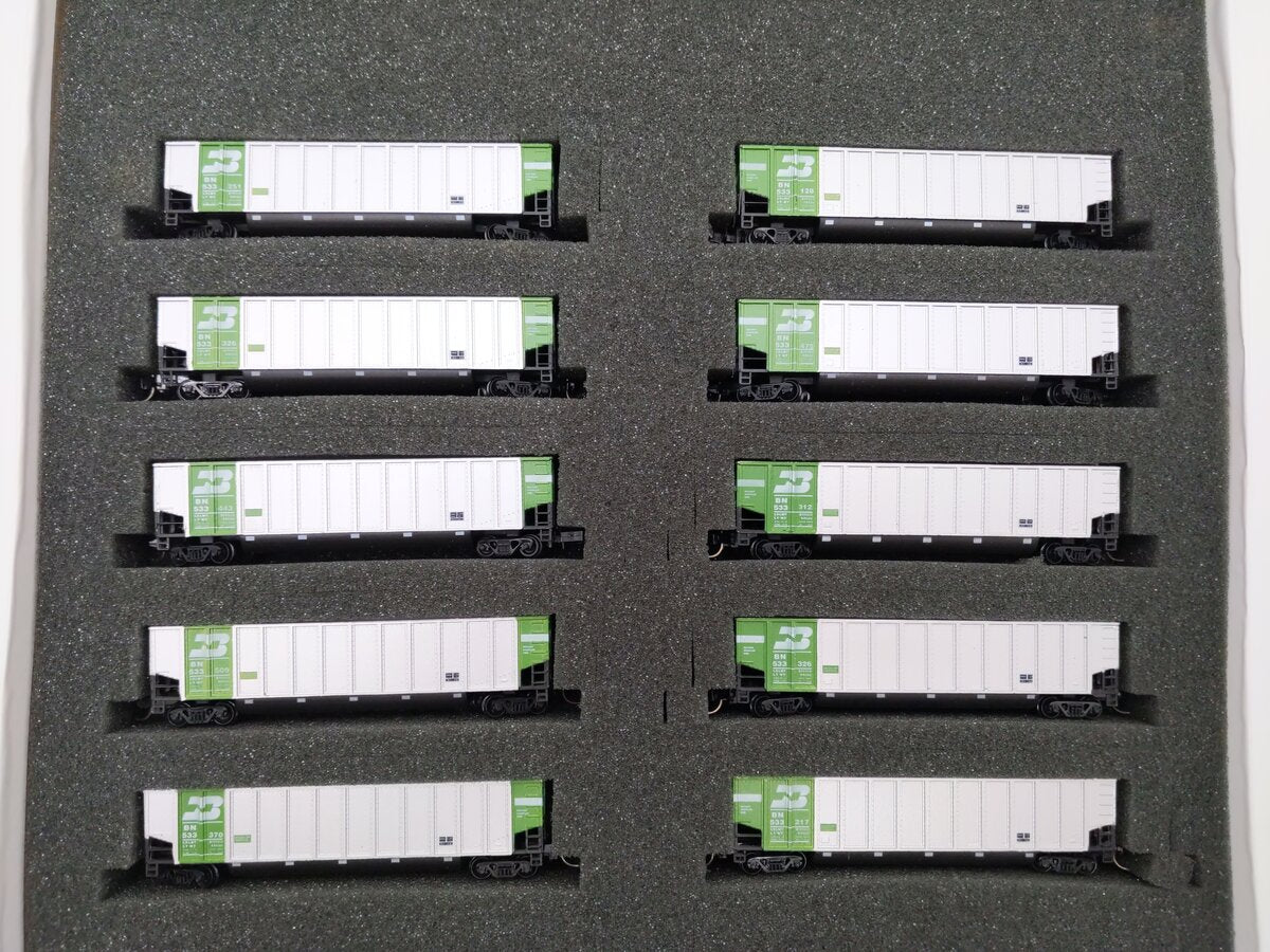 Deluxe Innovations 12040-10M N Scale Burlington Northern Gondola 10 Pack LN/Box