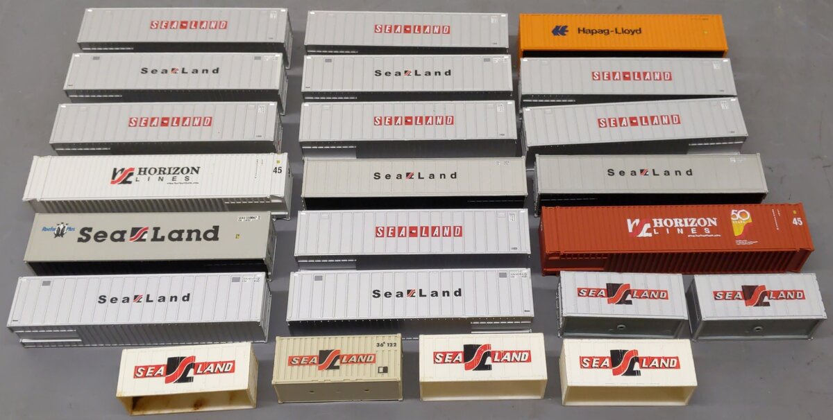 Walthers HO Scale Assorted Sea Land & Others Shipping Containers [23] EX