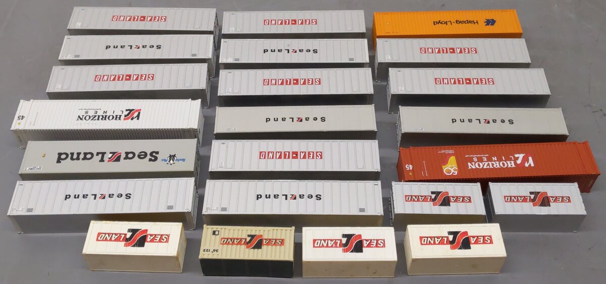Walthers HO Scale Assorted Sea Land & Others Shipping Containers [23] EX