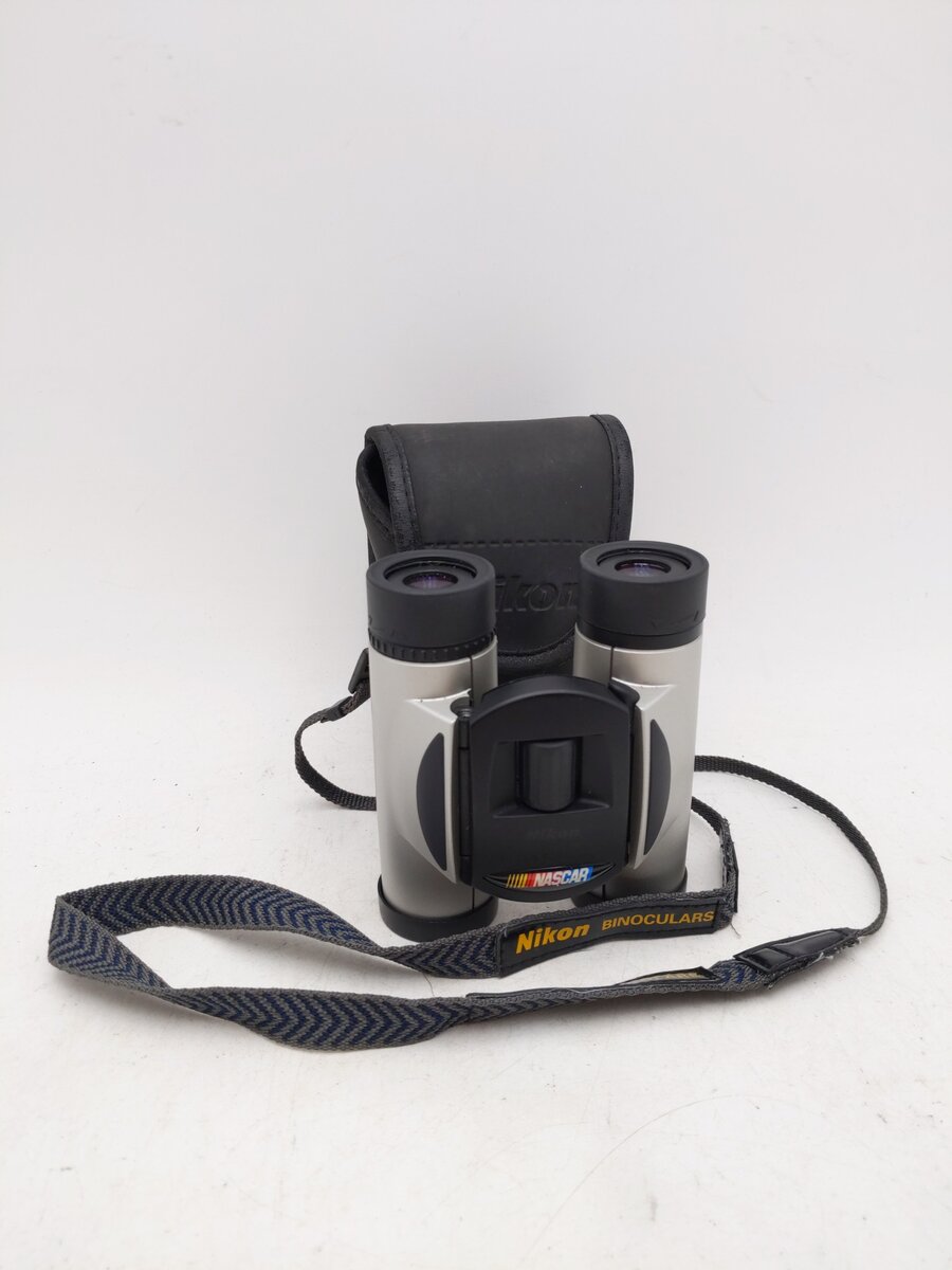 Nikon Nascar 10 X 25 Water Resistant Compact Binoculars W/ Case 6.5 WF EX