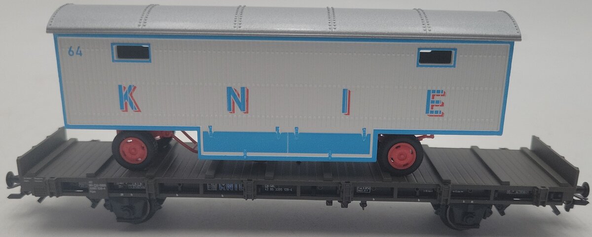 Marklin 45085-02 HO Scale Flatcar W/ Circus Wagon LN/Box