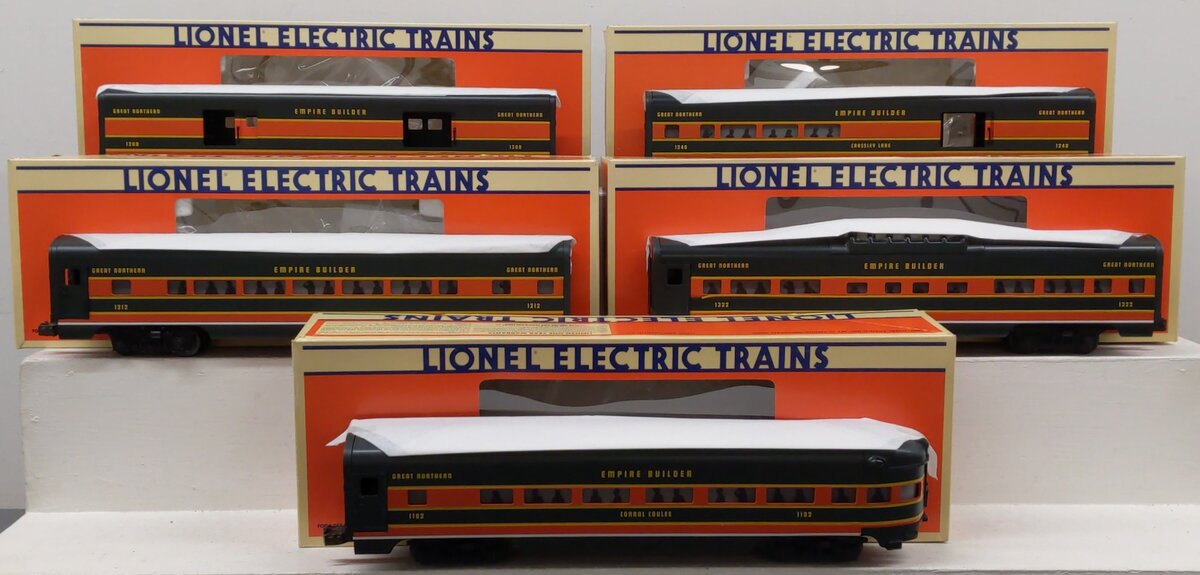 Lionel O Gauge Great Northern Empire Builder 5-Car Passenger Set LN/Box