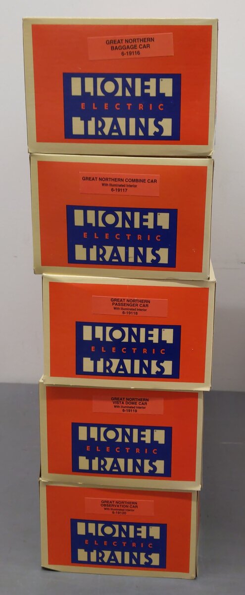 Lionel O Gauge Great Northern Empire Builder 5-Car Passenger Set LN/Box