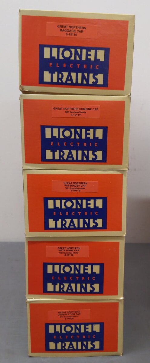 Lionel O Gauge Great Northern Empire Builder 5-Car Passenger Set LN/Box