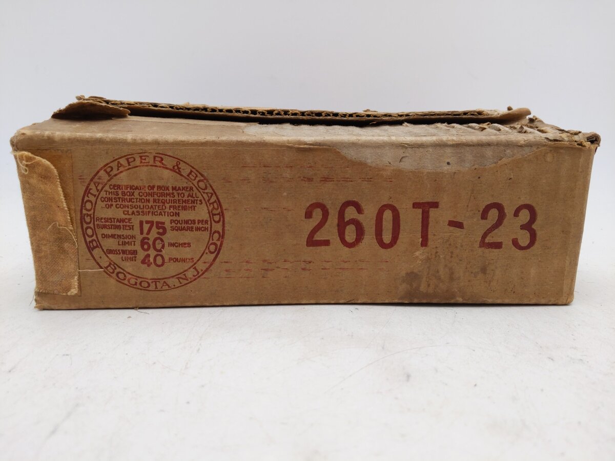 Lionel 260T-23 Black Tinplate Tender Box Only/Box