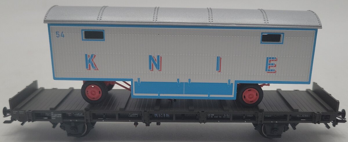 Marklin 45085-01 HO Scale Flatcar W/ Circus Wagon LN/Box