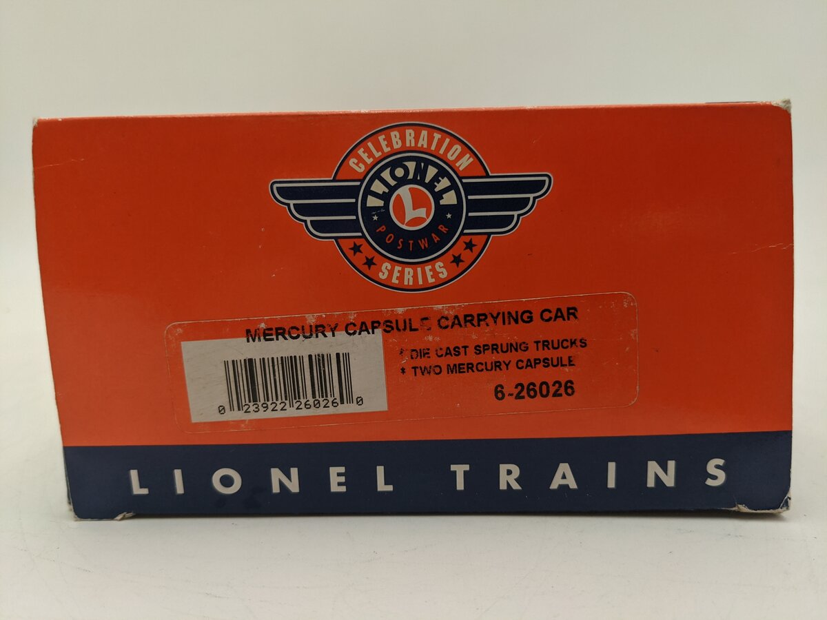 Lionel 6-26026 O Gauge PWC Mercury Capsule Carrying Car #6413 EX/Box