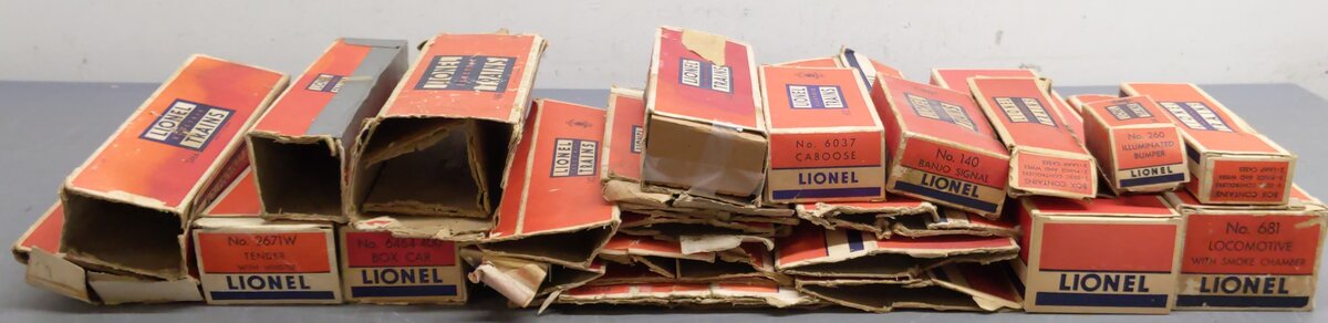 Lionel O Gauge Assorted Boxes 2671W, 681, 6464-400, 6511, 3464, 260, 140 [29]